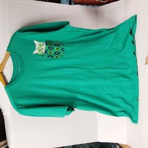 EUC The Lucky Shirt Cat & clovers Men's sz XL Tshirt